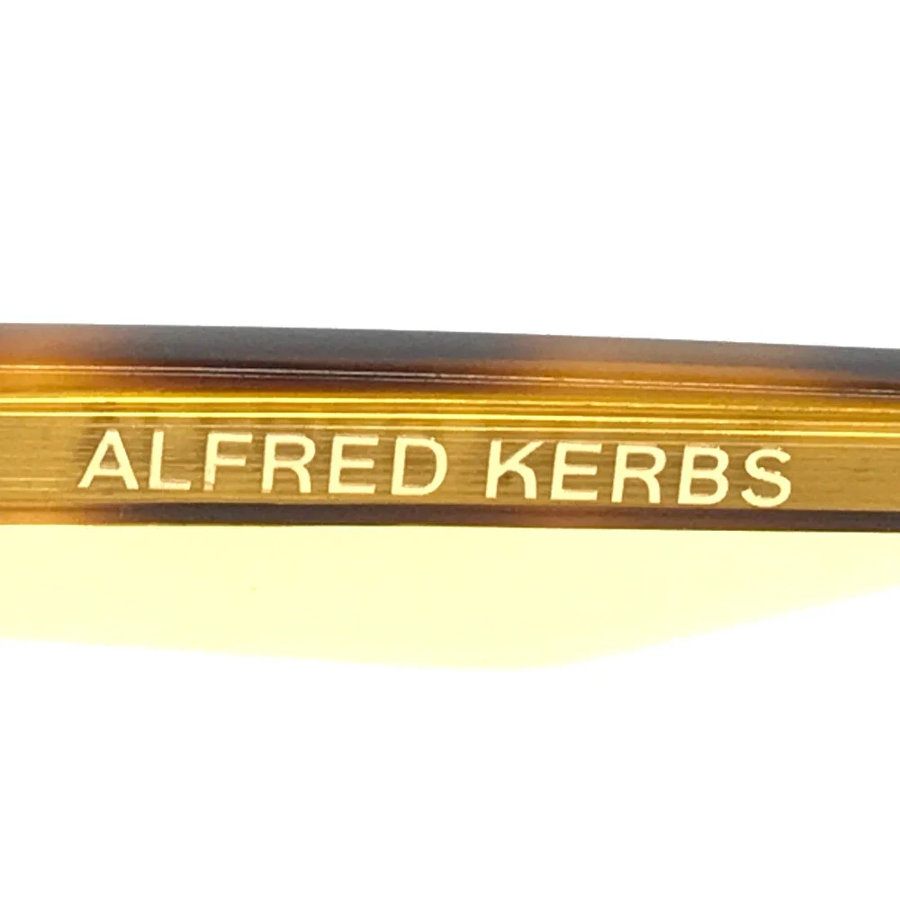 Alfred Kerbs Sunglasses ANDREA YW Yellow Tortoise Cat Eye Frames w/ Brown Lenses